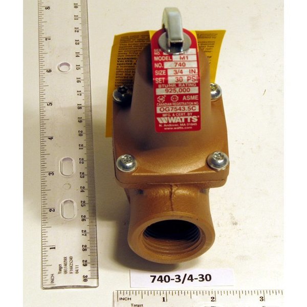 Watts 740-3/4-30 Relief Valve 3/4" X 740-3/4-30